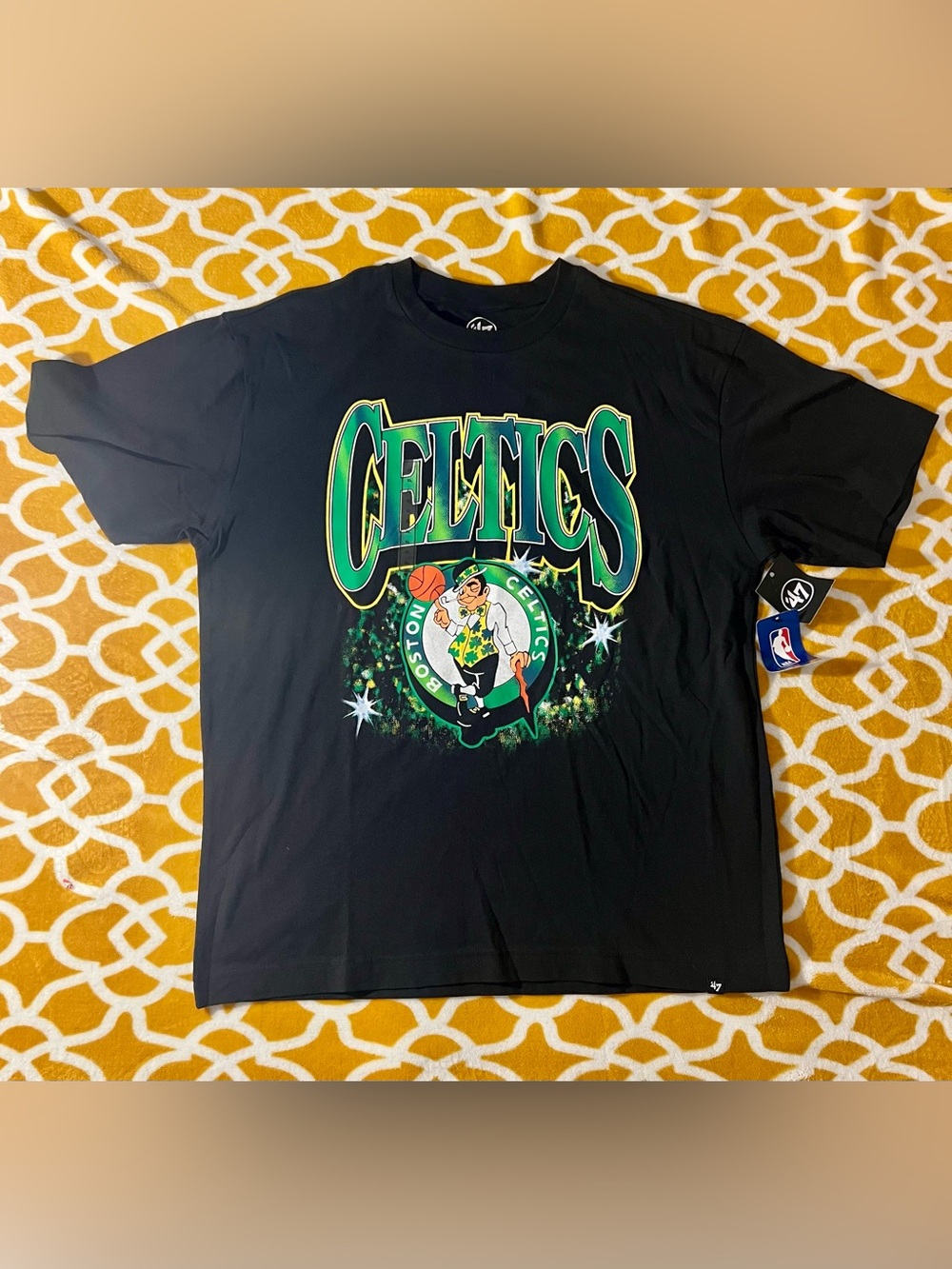 47 Boston Celtics Black Graphic T‑Shirt